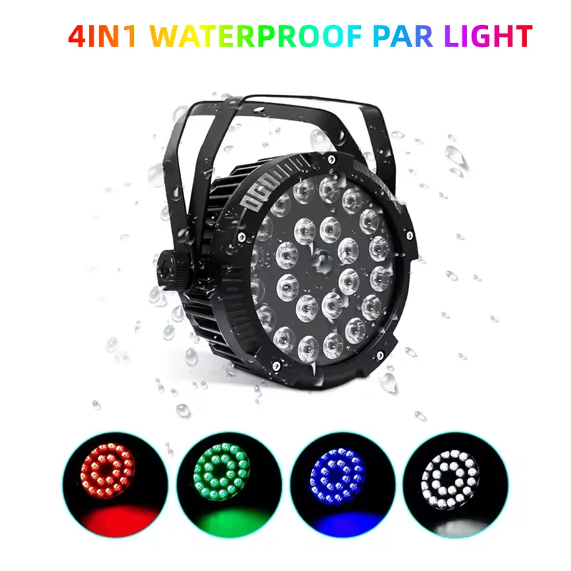 24x18W Waterproof LED Par light  LED Par Light outdoor dmx512 Control Dj KTV Disco Bar Club Party Stage Event Show