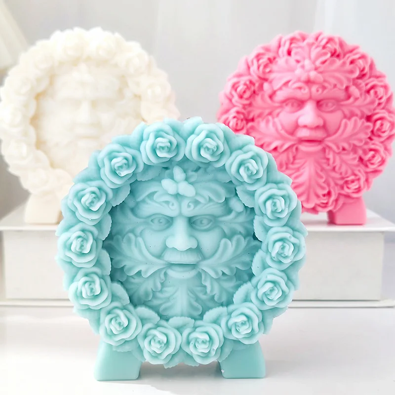 Magic Forest Flower Candle Silicone Mold Flower Aromatherapy Gift Handmade Soap Mold Aromatherapy Gypsum Ornament Mould