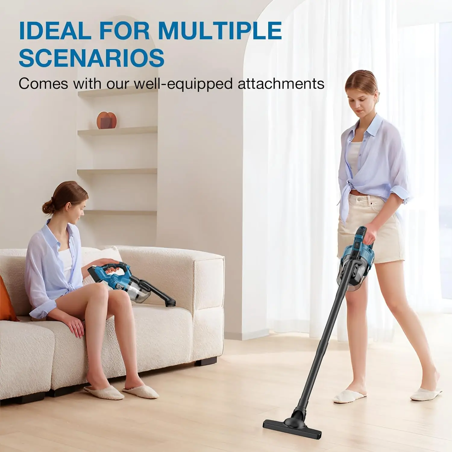 Cordless Vacuum Cleaner for Makita 18V LXT Battery, Handheld Vacuum Cleaner for Home Car Hardwood Floor Carpet, Portable Shop