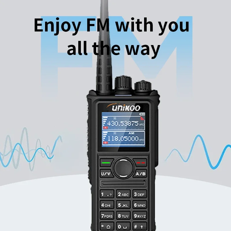2 PCS UNIKOO US-UV556 10W Hight power Walkie Talkie UHF VHF DTMF FM multi-band Wirless Copy Frequency Ham Radio UV Transceiver - Image 3