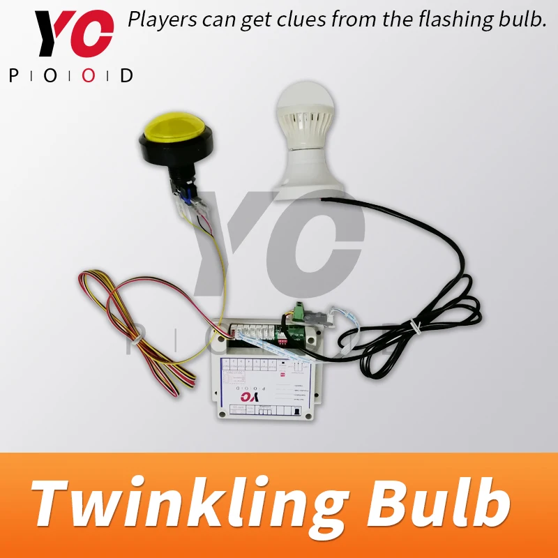 Escape Prop Talking Light Twinkling bulb Room Ecape props players find the clues by flashing bulb escape room gadget