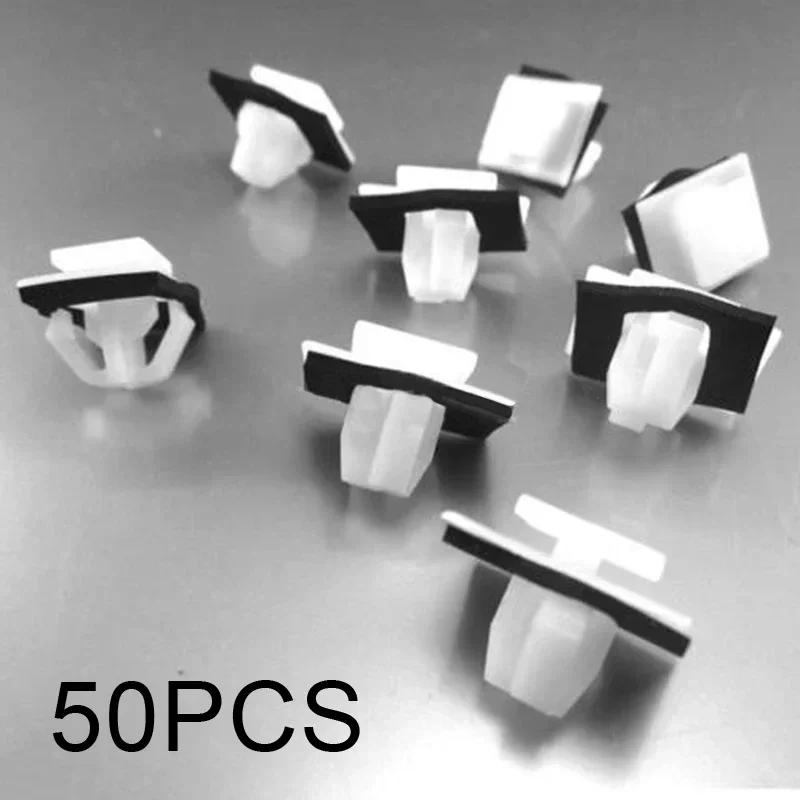 

50pcs Auto Fastener Clip Nylon Moulding Clips Rocker Panel Retainer W/ Sealer For Hyundai For Tucson 87756-2E000 Car Accessories