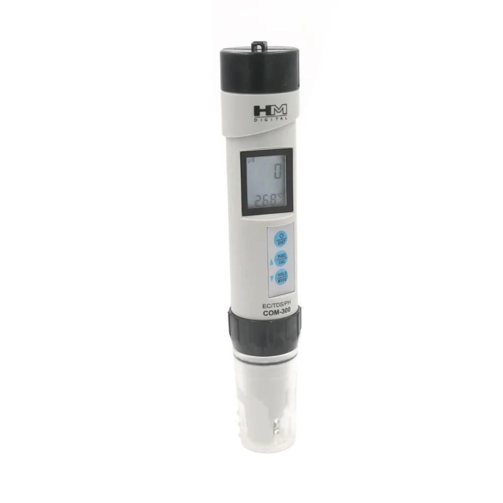 COM-300 4 in 1 testers Waterkwaliteit Digitale meetinstrumenten TDS/EC/Temp/PH-meter Waterdicht testapparaat 30% KORTING