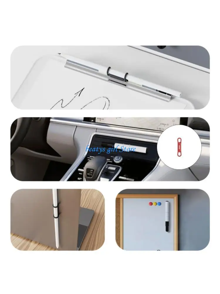 C7AB Pen Fastener Silicone Grip NonDamaging Surfaces Mount Stationerys Aid