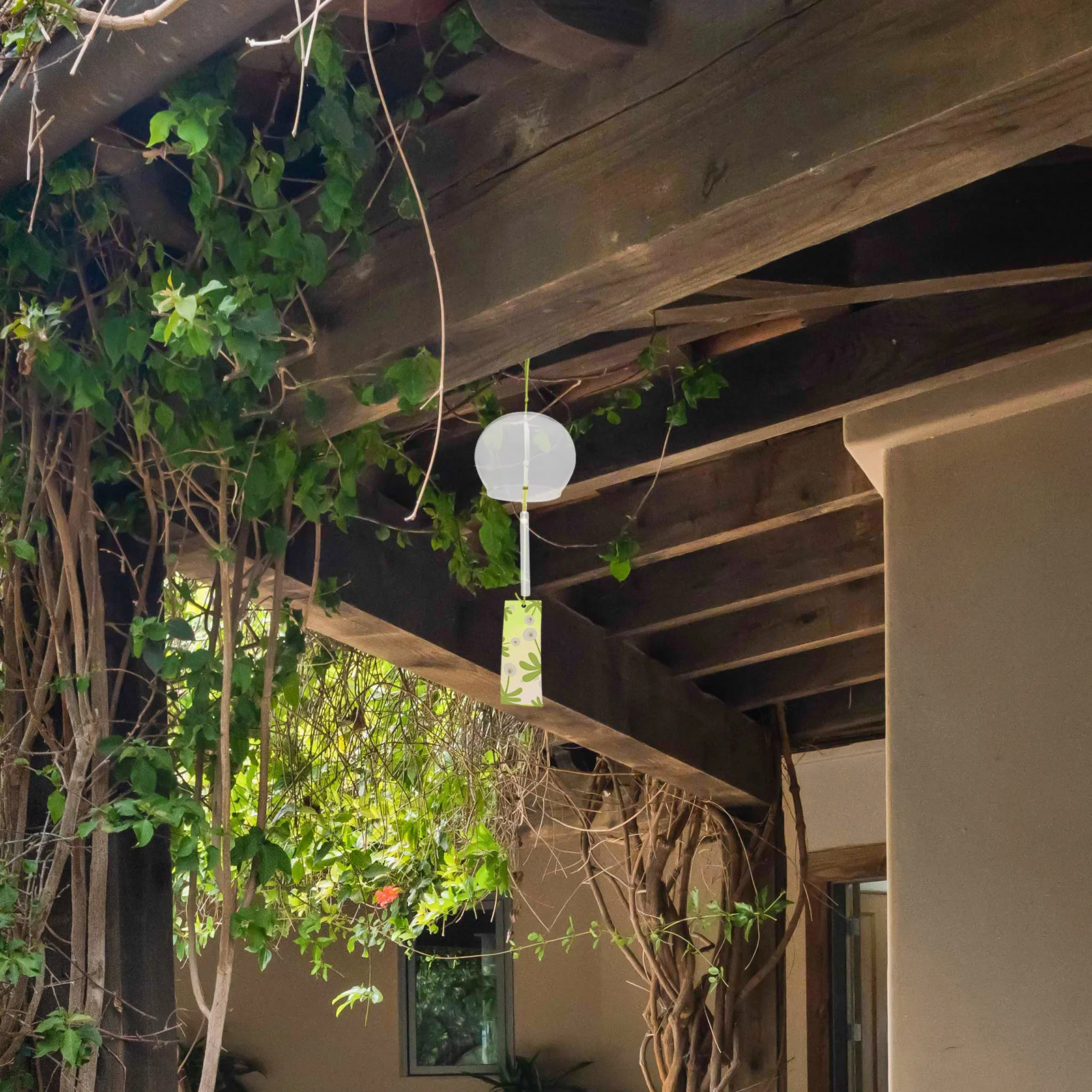 

6Pcs Japanese Glass Wind Chimes Transparent Handmade DIY Craft Kit for Outdoor Garden Patio Home Decor Wind Bells