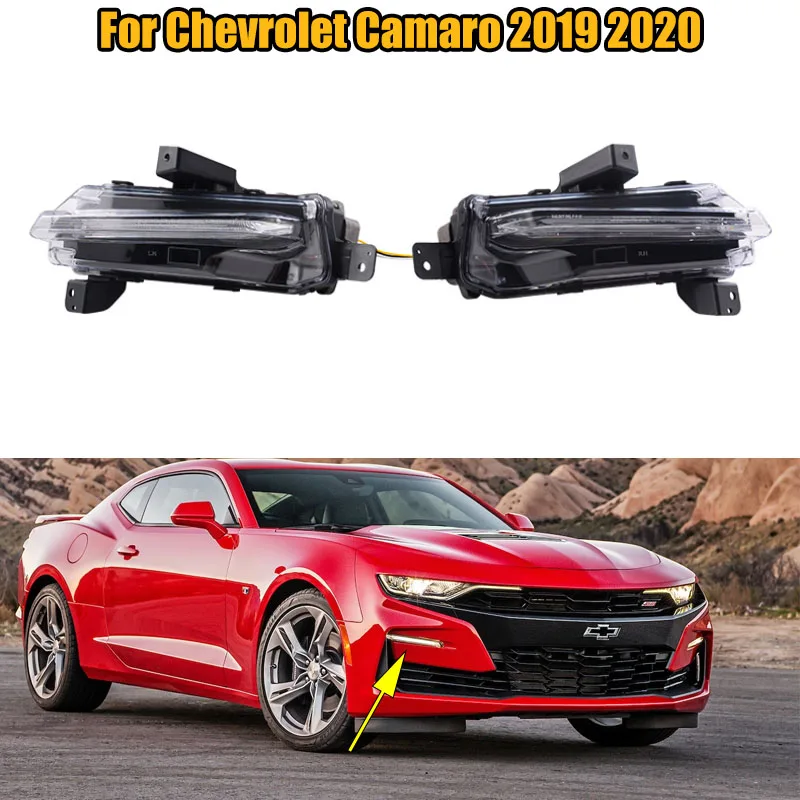 

1 пара белых светодиодных дневных ходовых огней DRL, противотуманные фары для Chevrolet SS 2019 2020, автомобильные аксессуары