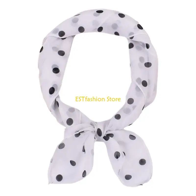 Y5GC Vintage Scarf and Unique Dotted Headscarf Tulle Neckerchief Scarf