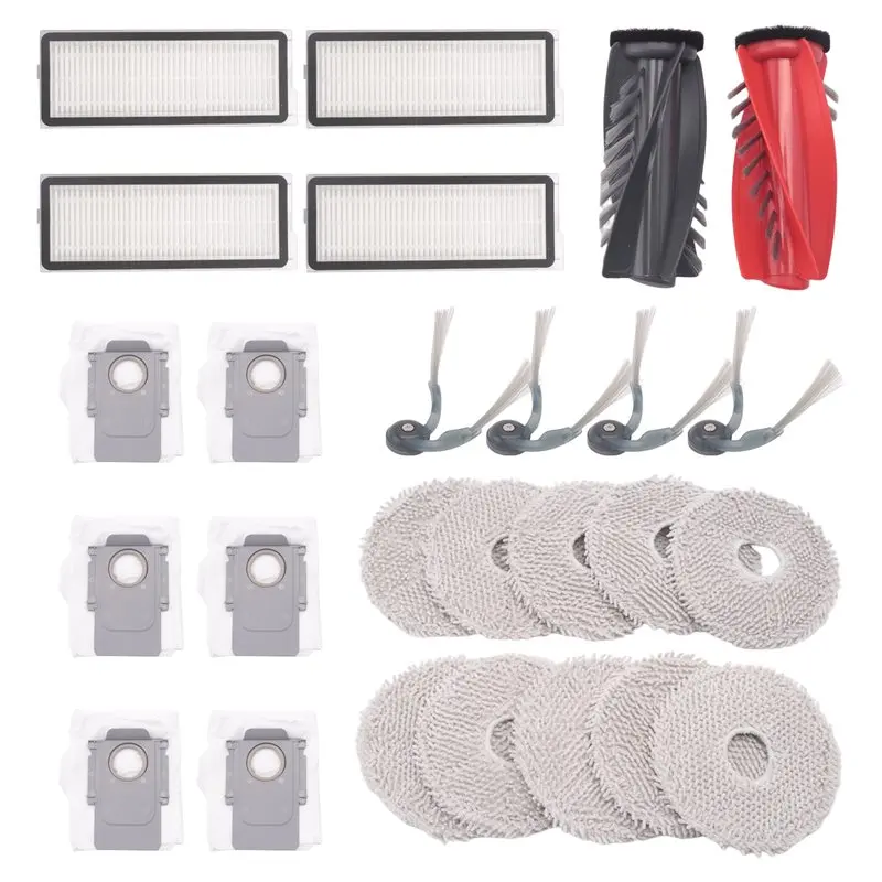 

Promotion!For Roborock Qrevo Curv Replacement Accessories Hepa Filter Mop Cloth Dust Bag Main Side Brush