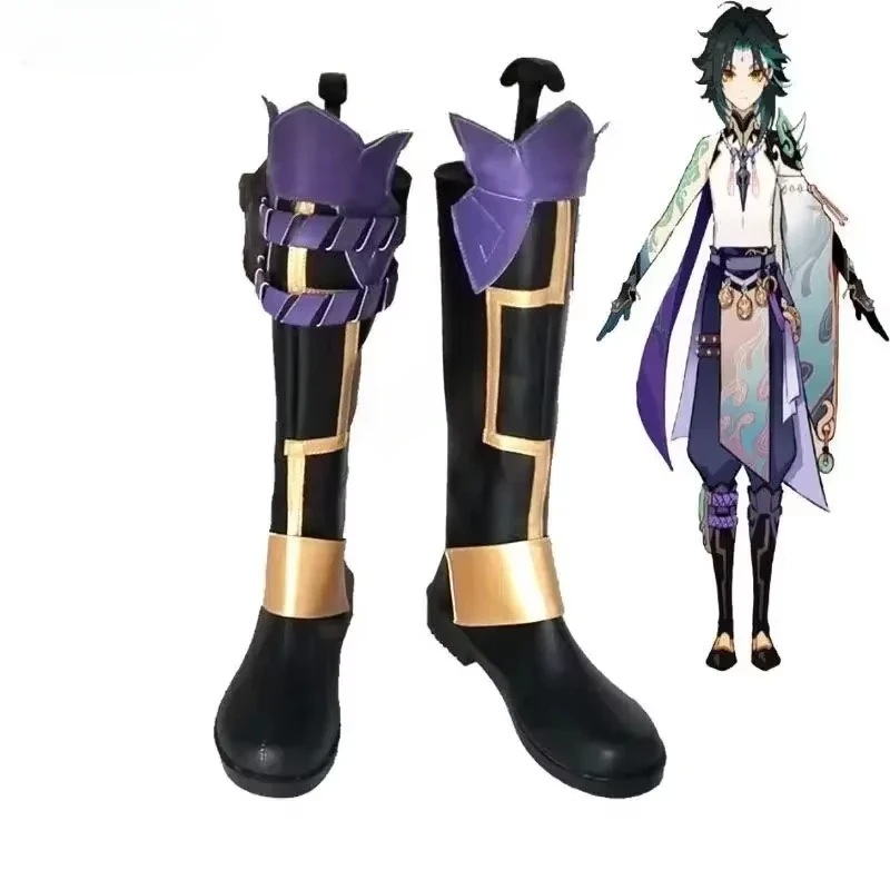 cisxiao-genshin-impact-chaussures-de-cosplay-bottes-anime-fete-d'halloween-chaussures-de-jeu-de-role-chaussures-sur-mesure