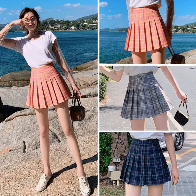 Japanese Style Cute Plaid Mini Skirt Girl Preppy Style Student Uniform Jk Pleated Skirts Harajuku Streetwear Y2K Short Skirts