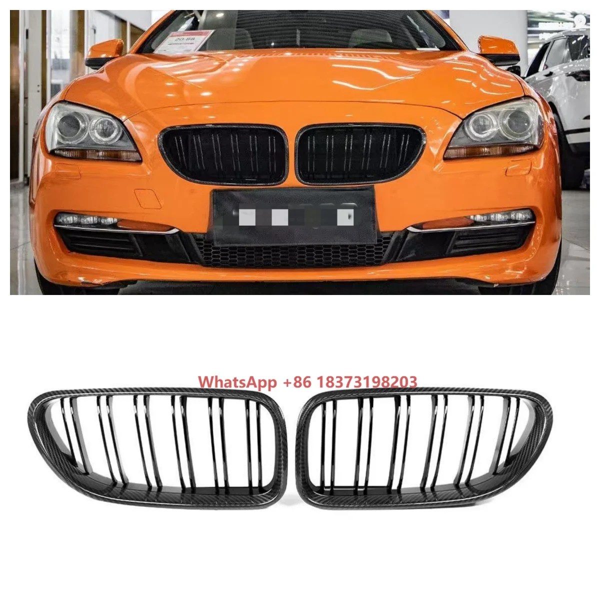 

High Quality 2012-2017 Automotive Parts Suitable for 6 Series F06 F12 F13 Dual Line Style Dry Carbon Fiber Grille