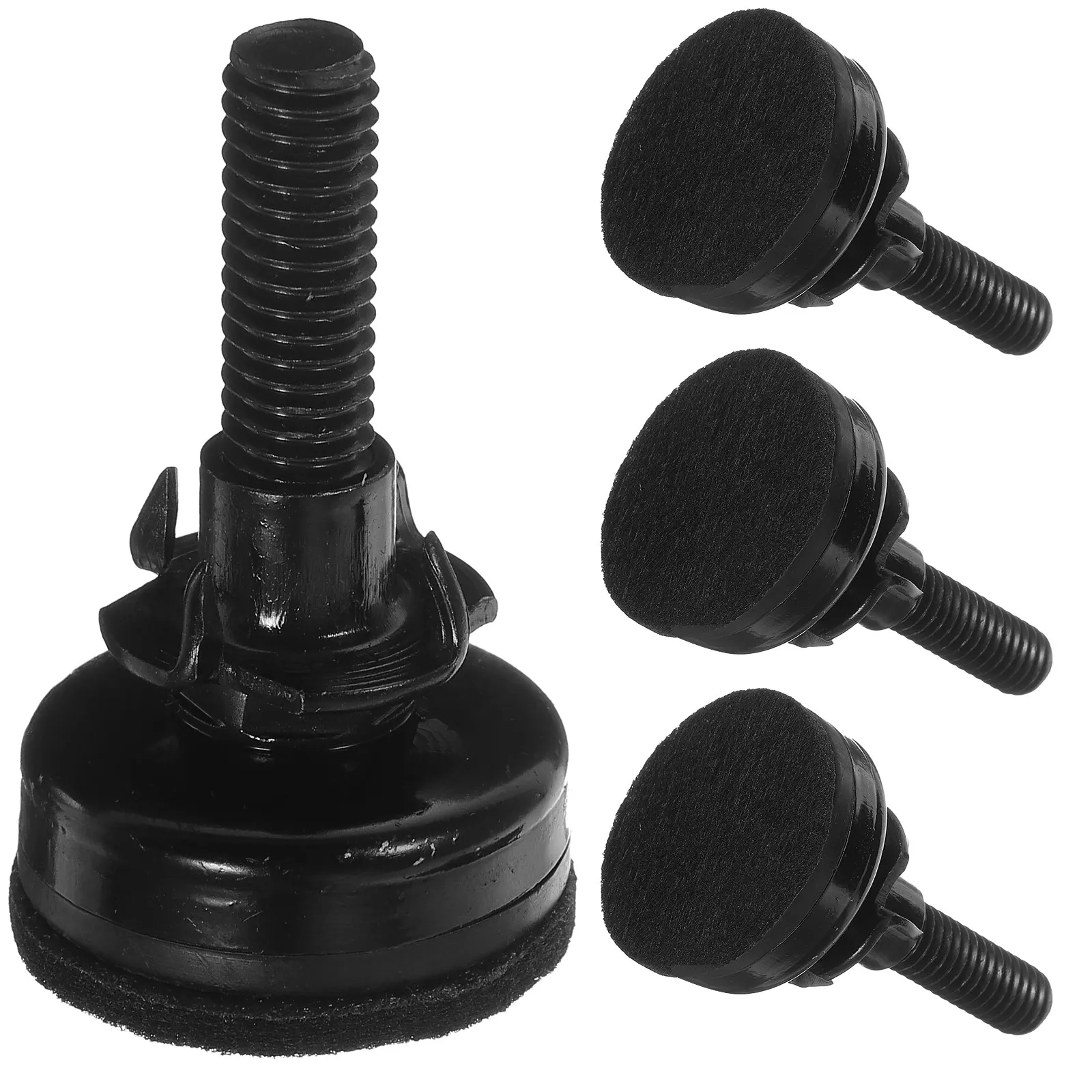 

4 комплекта регулируемых ножек для мебели с резьбой, из углеродистой стали, с войлочными накладками, для выравнивания и ремонта мебели, ножки для столов