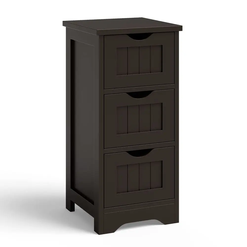 

Bathroom Floor Cabinet, 3 Drawers Wooden Storage, Modern Side Table, Home Office Organizer 3 Drawers, Coffee