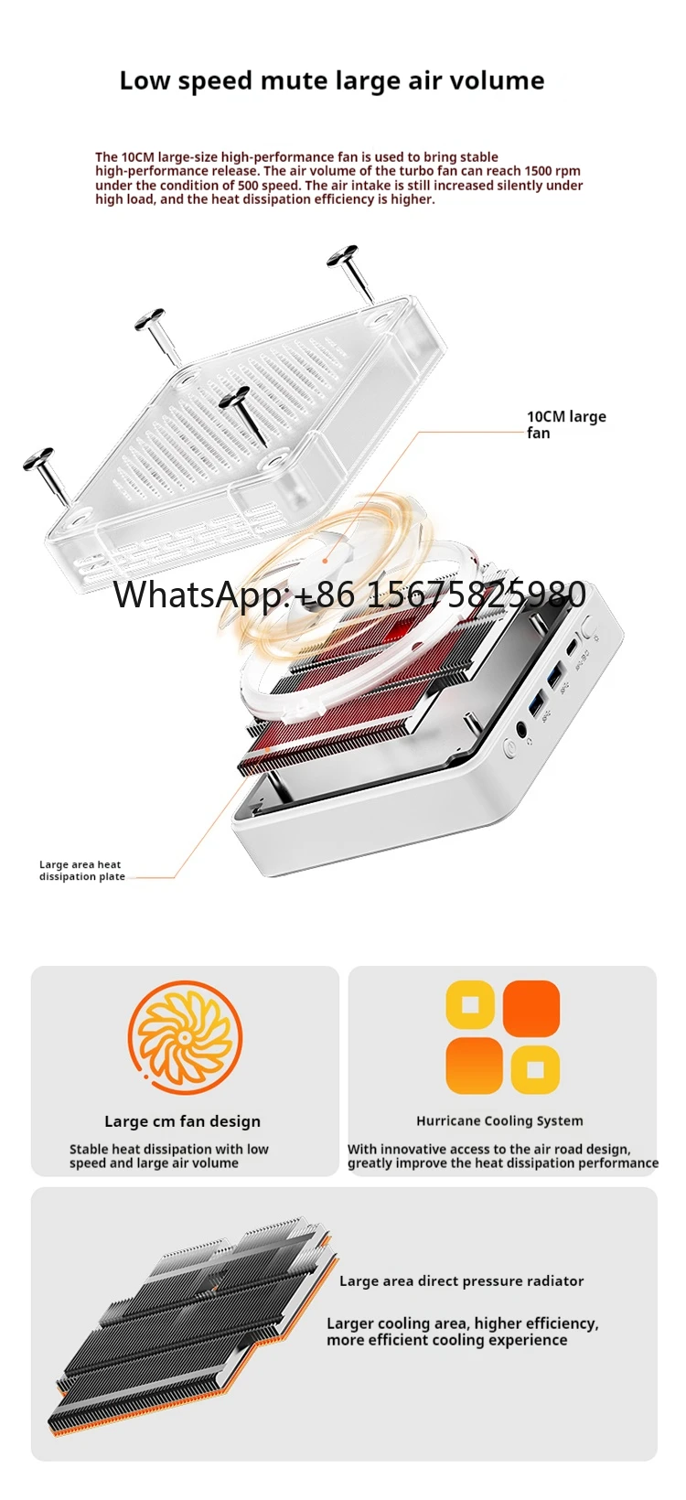 

Mini PC Ryzen 9 6900HX 3.3GHz up to 4.9GHz 16G DDR5 512G Win 11 Pro WIFI6 Office Desktop