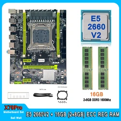 PC 게임용 X79 Pro 마더보드 콤보 키트, Xeon E5 2660 V2 마더보드, LGA 2011 DDR3 메모리 E5 2660V2 키트, 16GB(2*8GB)