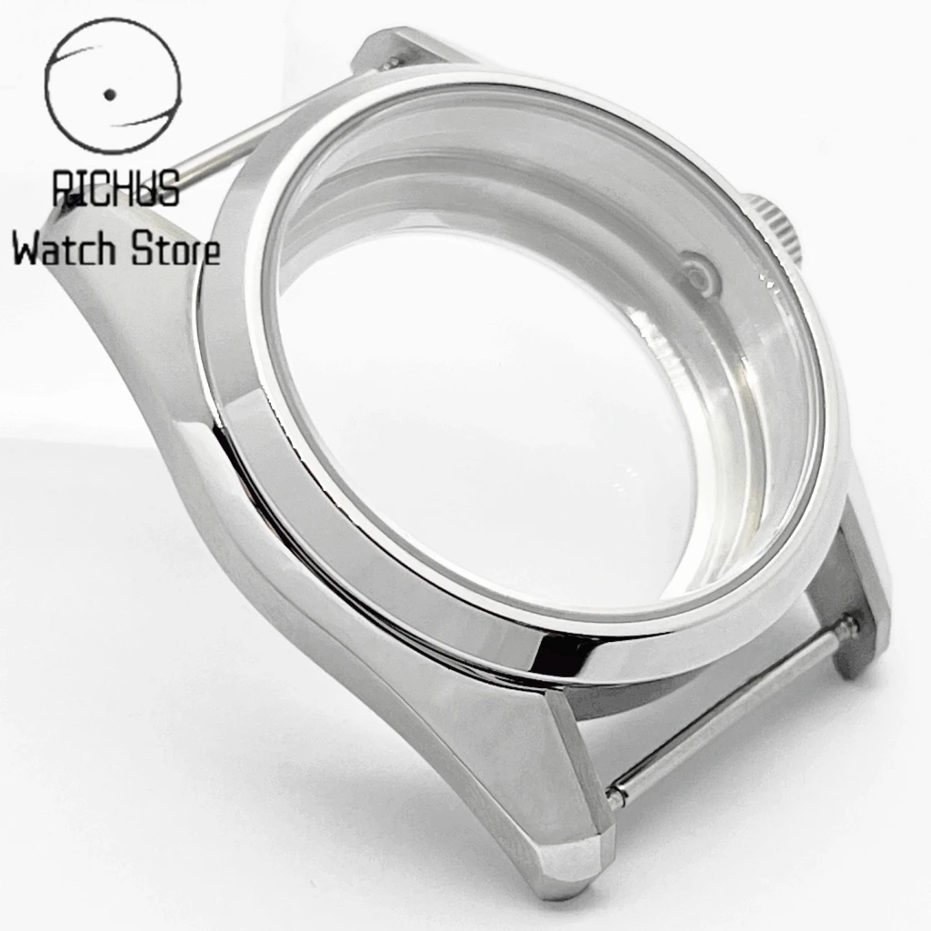 RICHUS 36mm Case Sapphire Glass Silver Watch Case Fit NH ETA2824 PT5000 Movement Watch Accessories image 3