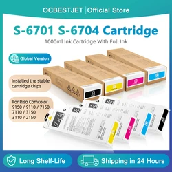 For Riso ComColor X1 Ink Cartridge S-6701G S-6702G S-6703G S-6704G For 9150/9110/7150/7110/3150/3110/2150 Printer With Chip