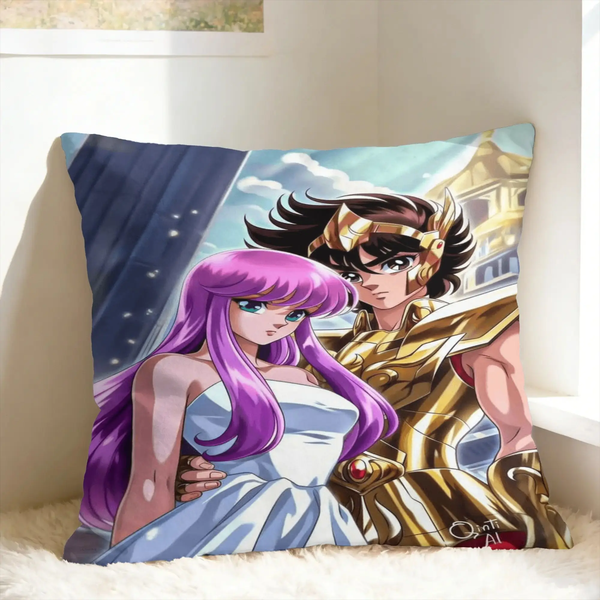 The Knights Pillow Case Saint Seiya Graphic Pillow Cover Funny Pillowcases For Living Room Bed Chair