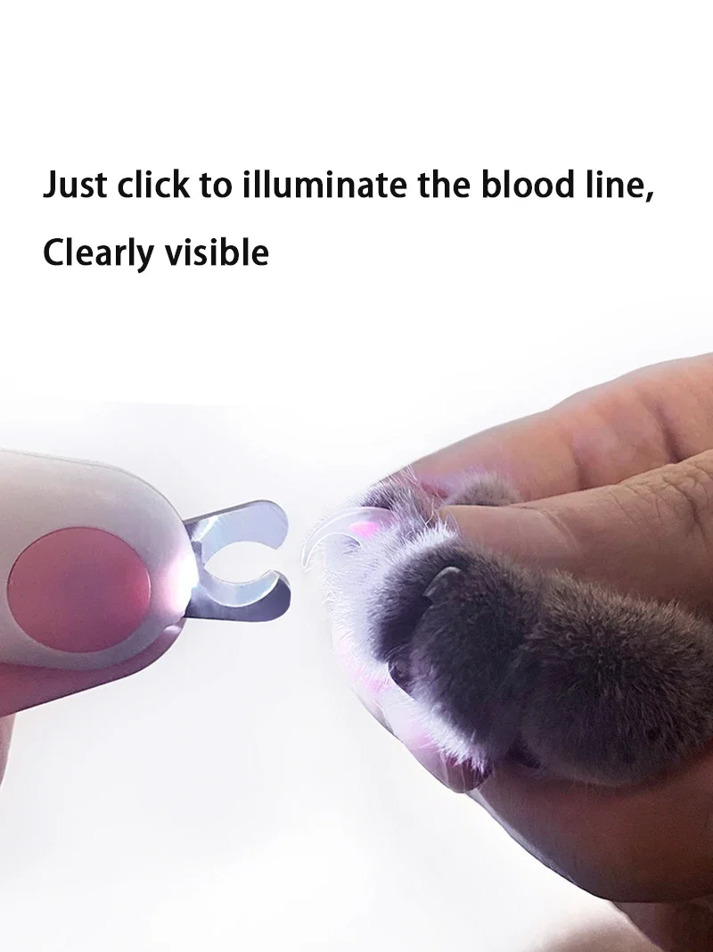LED-Tier-Nagelknipser für Katzen & Hunde, professioneller Krallentrimmer mit Sicherheitsverriegelung zur Vermeidung von Überkürzungen, scharfes Pflegewerkzeug – Detail 9