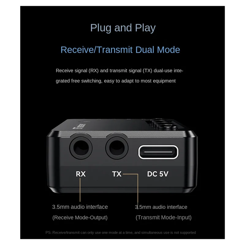 

Ingenious-Wireless Headphones Bluetooth 5.2 Transmitter Receiver Aptx Low Latency Dual Link Wireless Audio Adapter AUX RCA Car