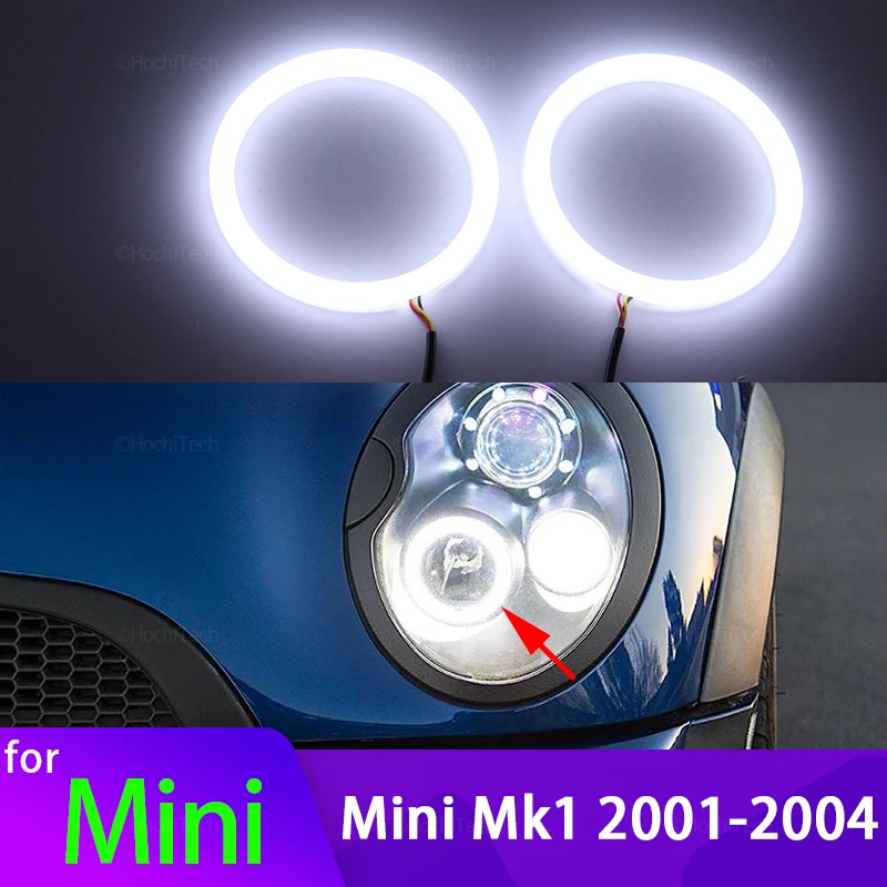 For BMW Mini Mk1 R5053 Hatchback 01-04 Car Accessories 6000K White SMD Cotton Light LED Angel Eye Ring Kit 2 Years Wattanty