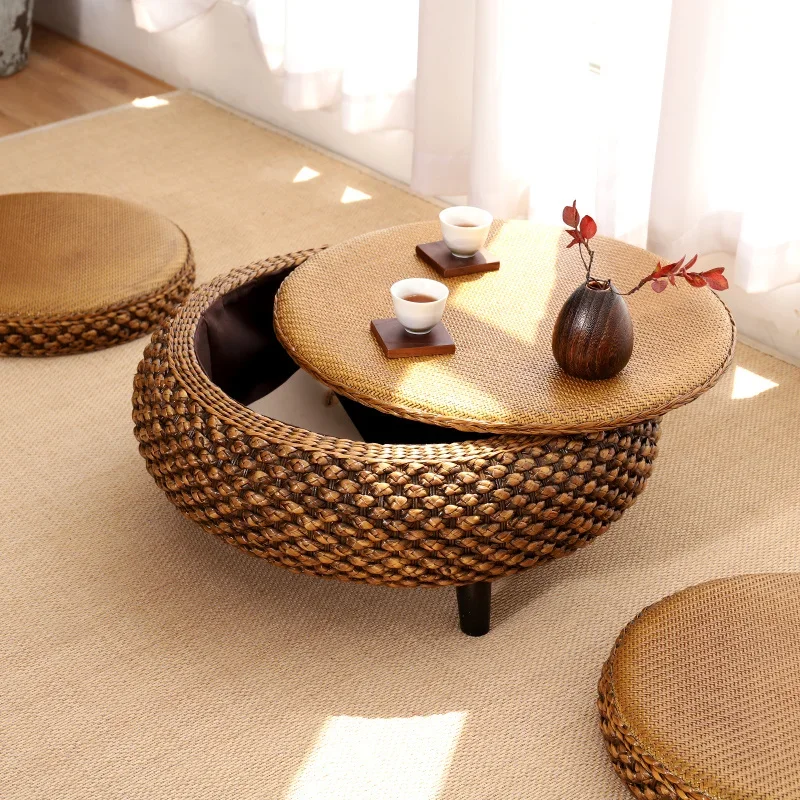 

Handcrafted Balcony Tatami Desk Compact Zen-Inspired Coffee Bedroom Versatile Storage Coffee Tables Living Room Furniture