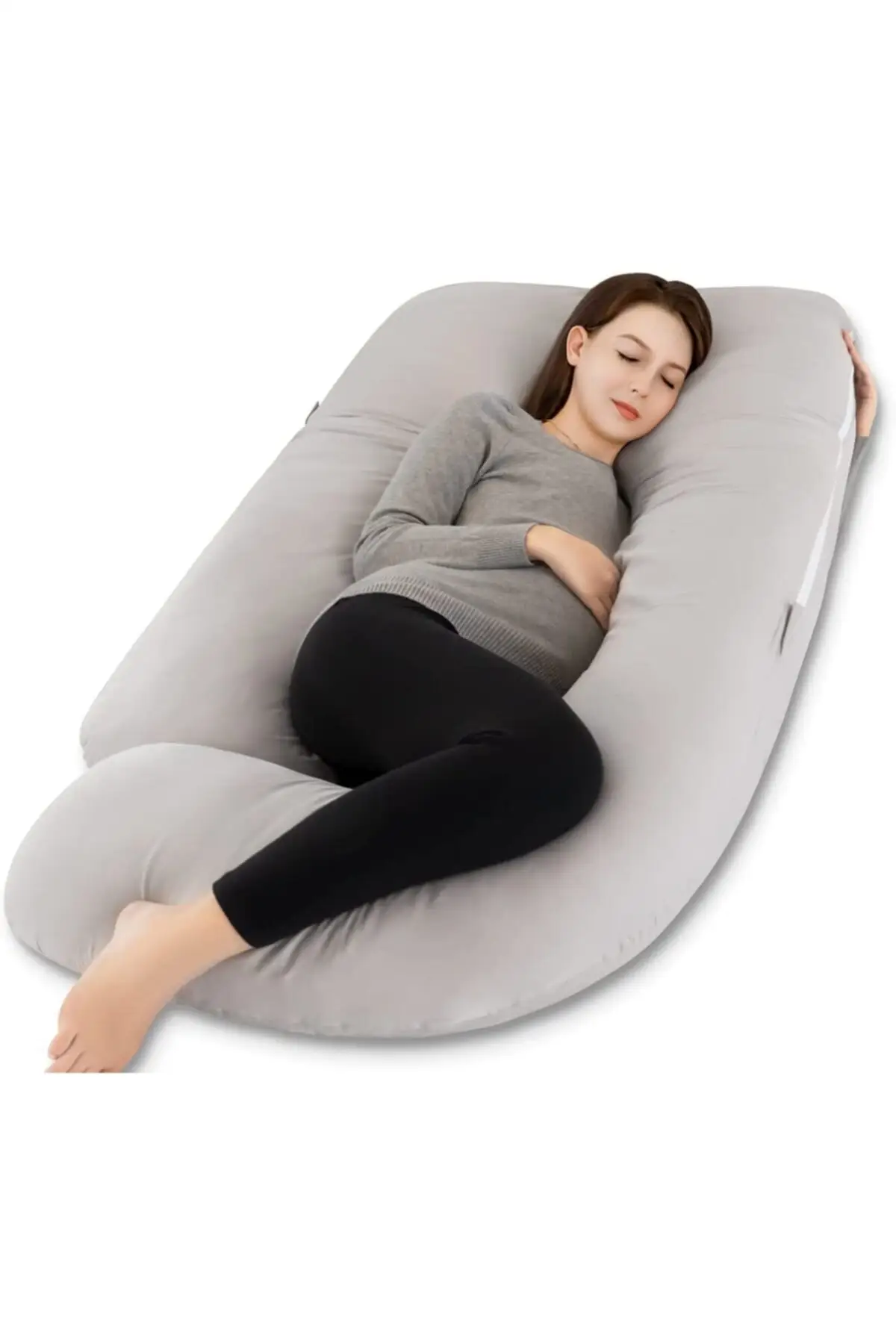 Almohada de maternidad de apoyo para 5 zonas diferentes, cojín grande, suave, lavable, cómodo para dormir, productos de regalo, 80x145 Cm