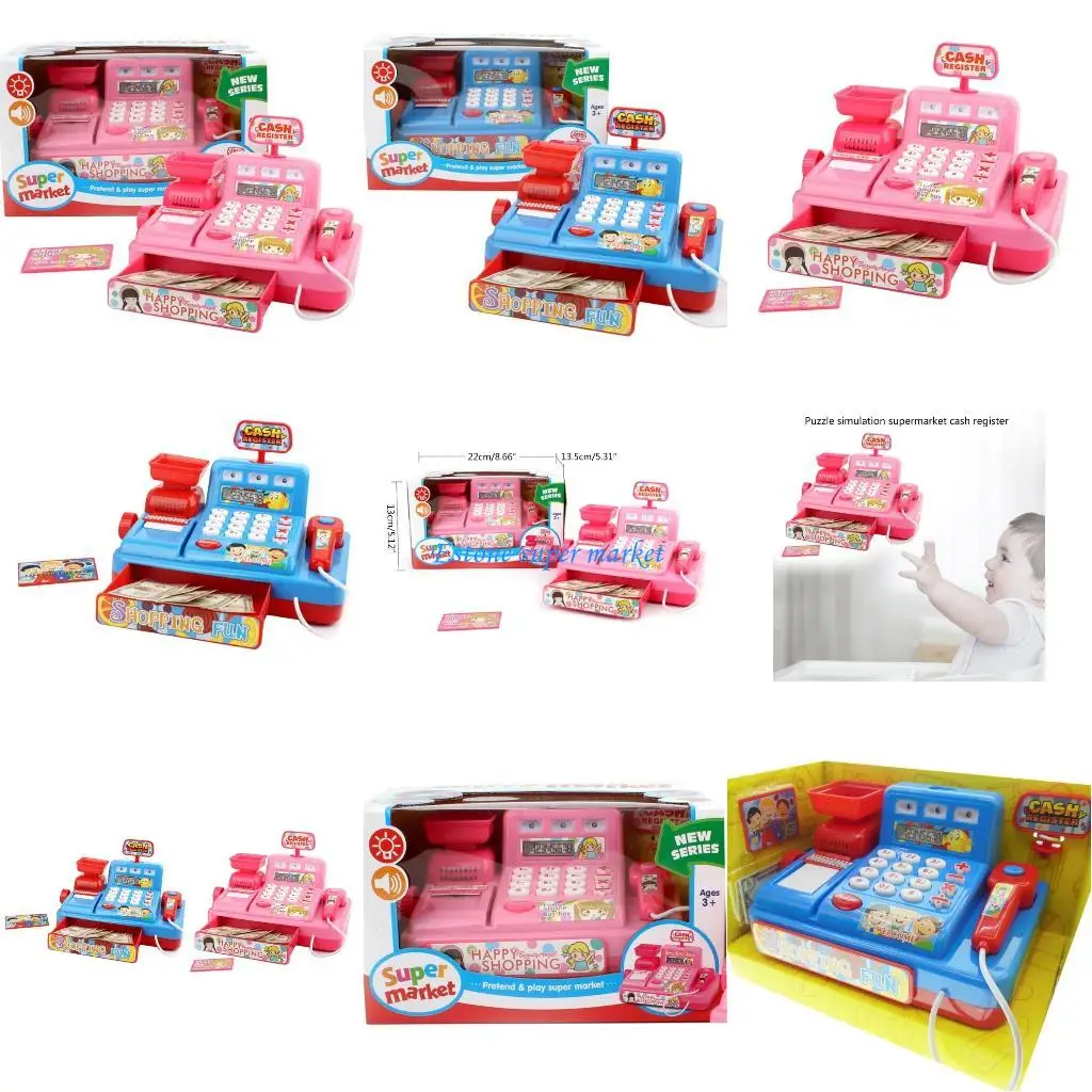 090B Pretend for Play Registrierkasse Interaktives Kinderspielspielzeug für intelligentes Lernen