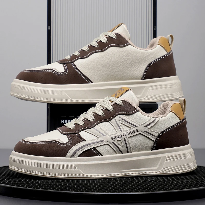 Men's Board Shoes Outdoor Casual Sports Walking Shoes Anti-slip Breathable Vulcanized Shoes Thick Sole Fashion Student Shoes