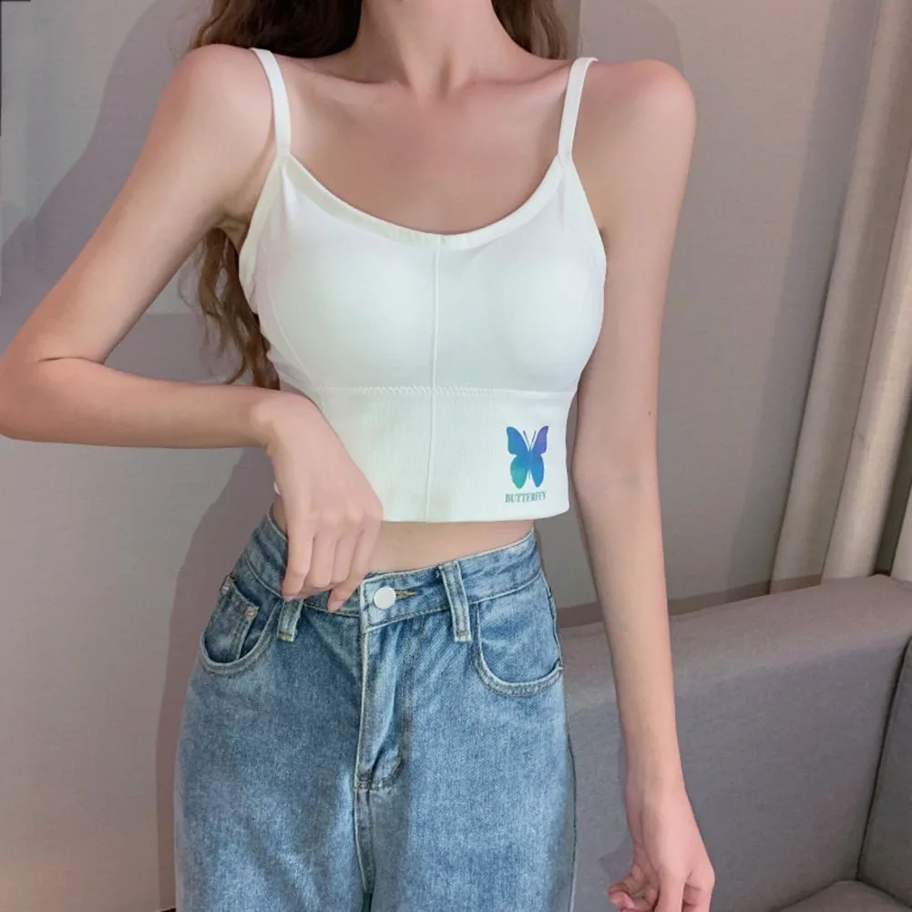 Women Tube Top Tank Sports Bra Push Up Padded Brassiere Bralette Lingerie Sleeveless Solid Summer Workout Fitness Clothing
