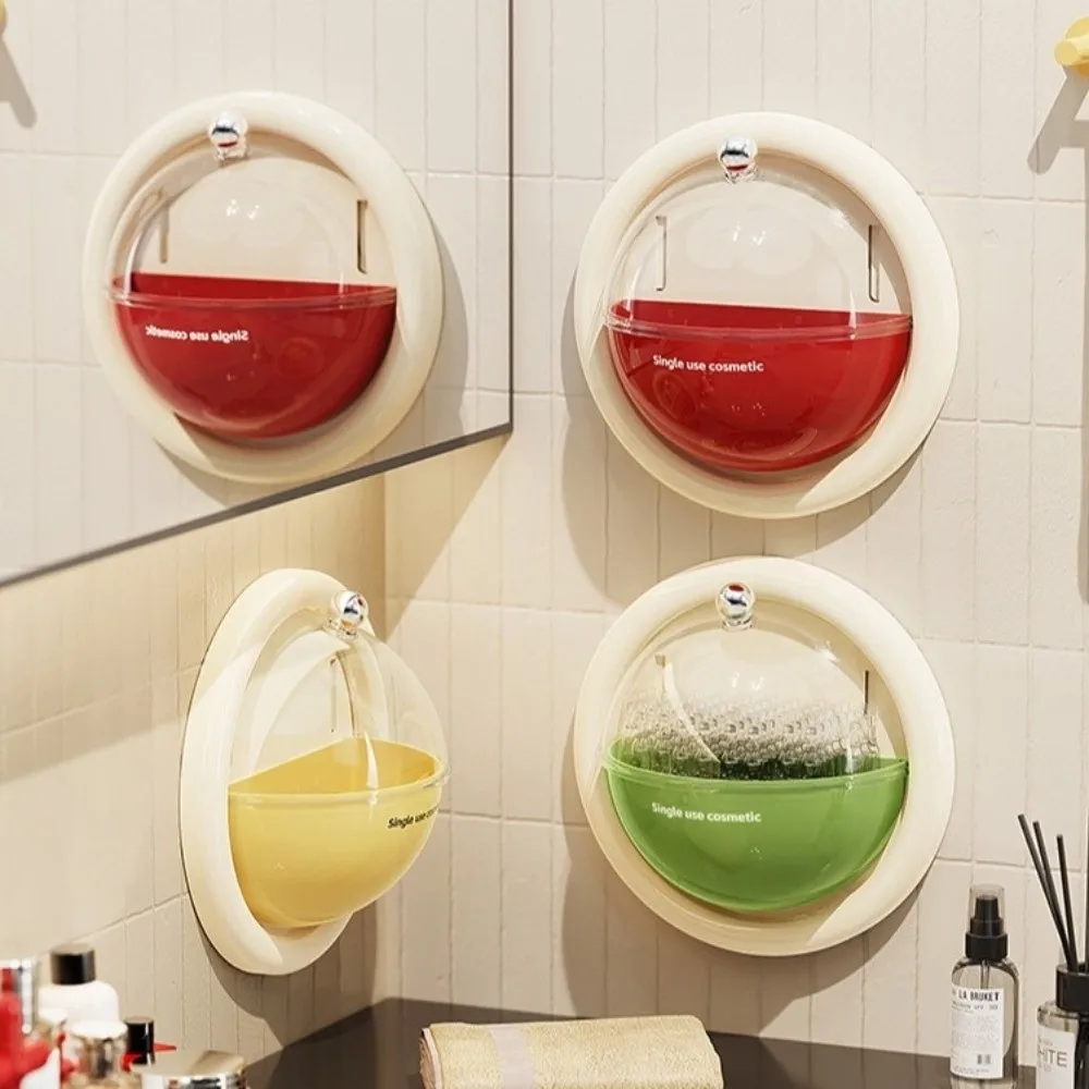 

Rotating Flip Cover Single-use Essence Storage Box Plastic Hemispherical Wall Hanging Box Dopamine Compartment Dust-Proof Box