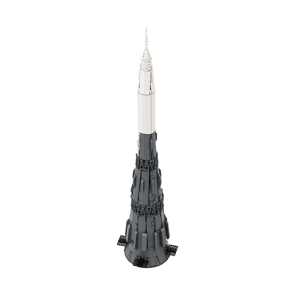 Gobricks MOC Soviet N1 Moon Rocket Model Building Blocks Space Station Shuttle Satellite 1:110 Model of the N1 Rocket Bricks Toy