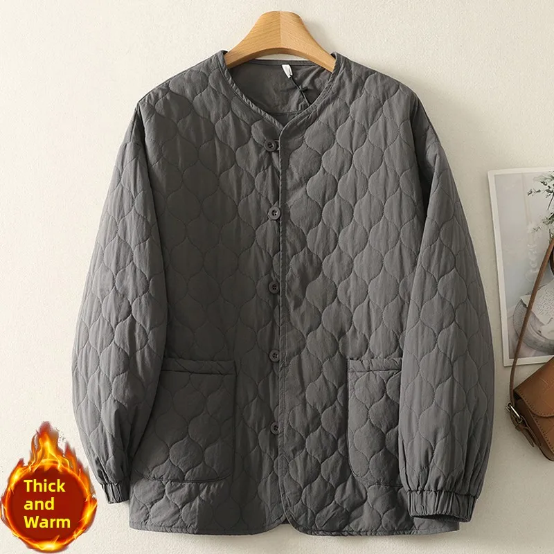 

Женская пышная хлопковая куртка в стиле ретро с узором тыквы, свободная осенне-зимняя однотонная хлопковая верхняя одежда, милое пальто