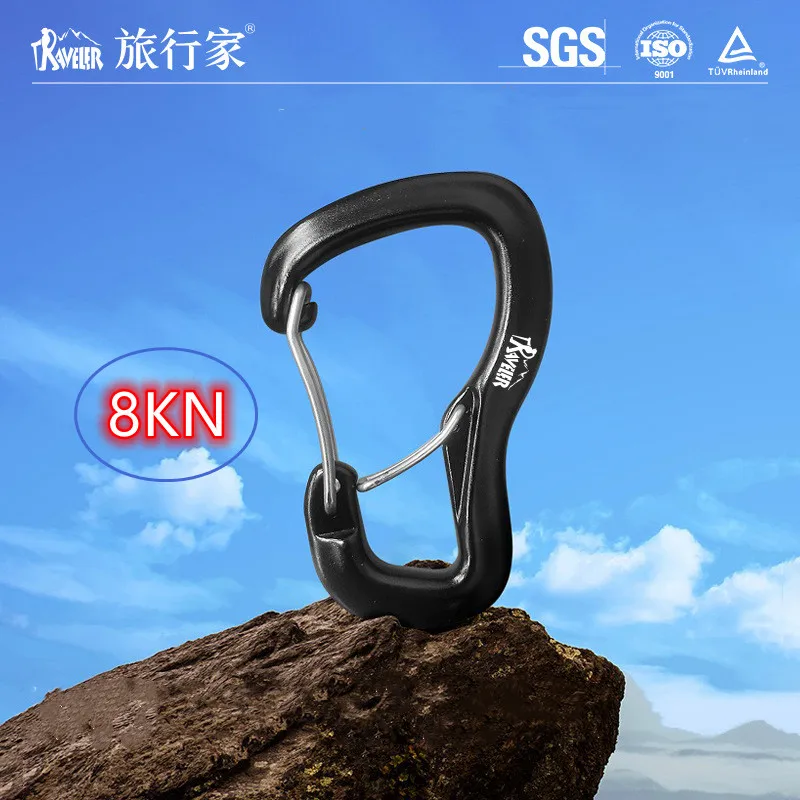 Durable Aluminum Carabiner Clip 800kg Strength for Outdoor Swing, Traveling,Backpacking Durable& Rustproof Carabiner