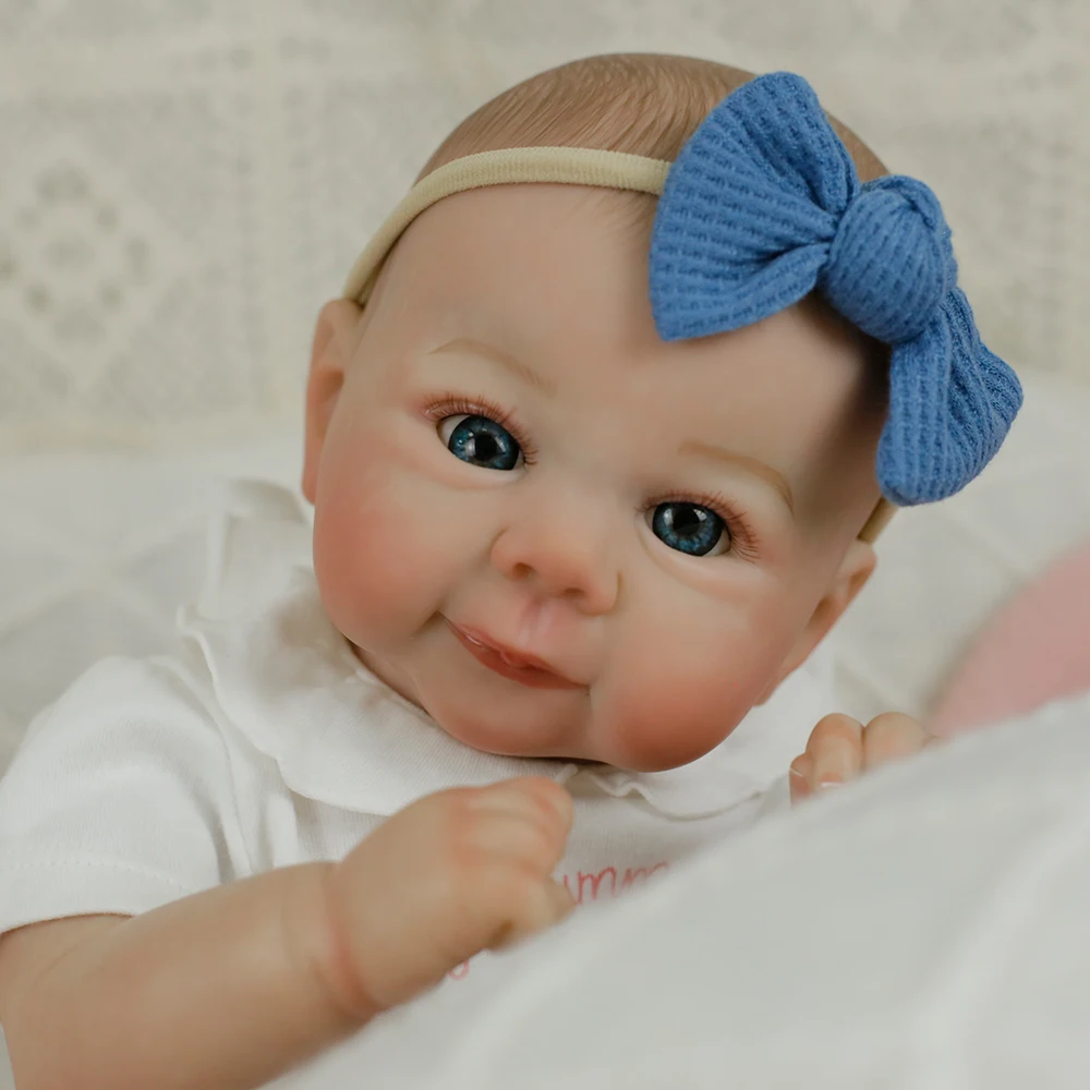Bambola realistica da 19 pollici per bambina rinata, in morbido silicone, vinile, bambola di simulazione, per bambini, vestire, giocattolo, compleanno, regali di Natale