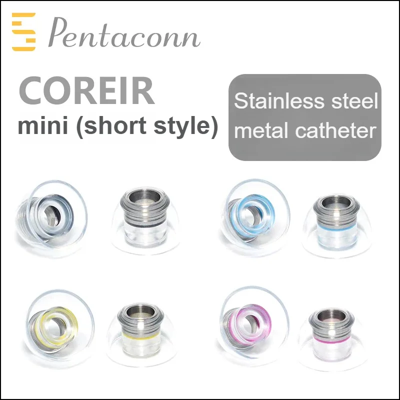 

Pentaconn Coreir Mini Eartips for TWS Pi8 Encox3 Az100 Wireless Earphone Earplug Tips Earphone Sleeve Stainless Steel Eartips
