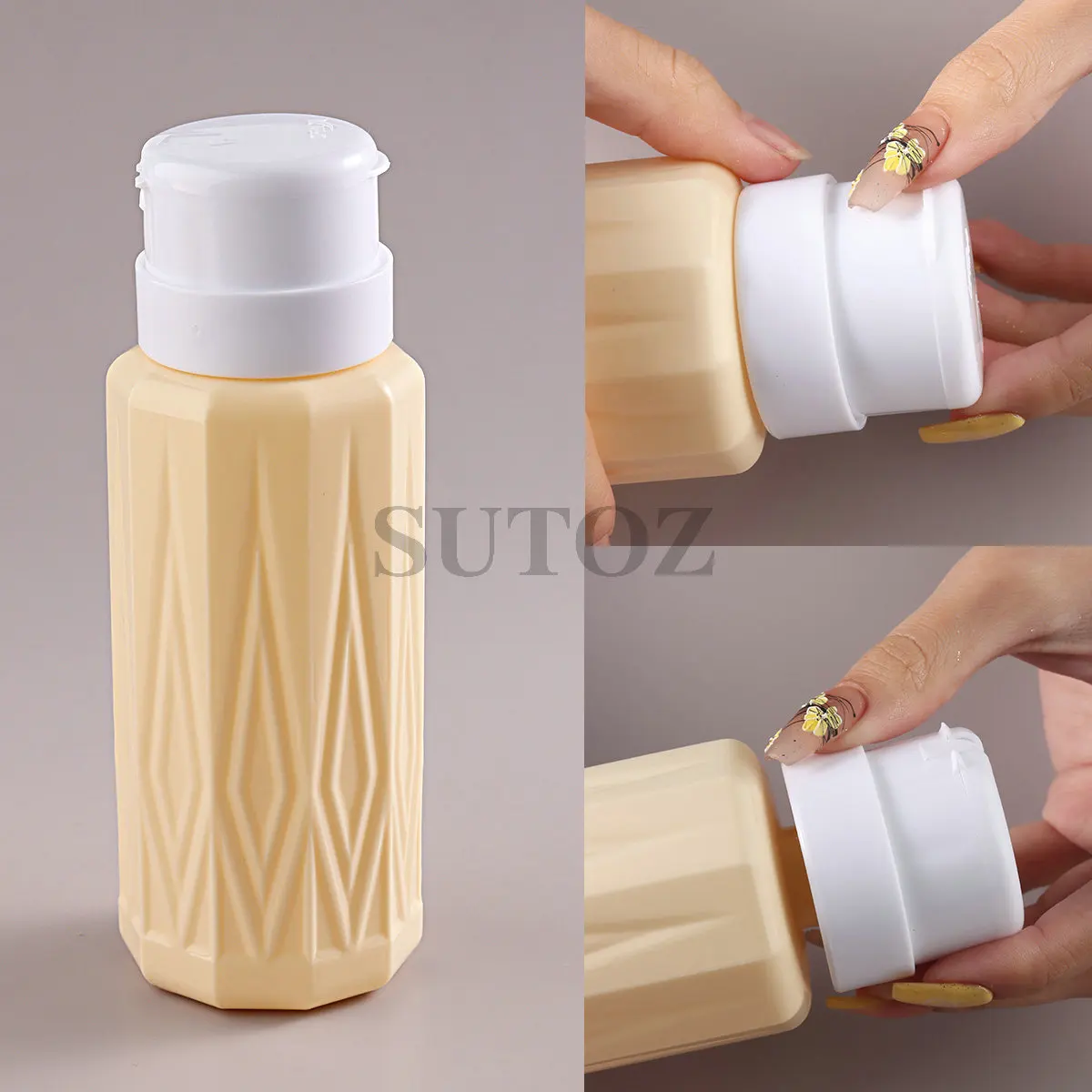 Bottiglia di rimozione dello smalto per unghie plastica pressa vuota Dispenser per pompa trasparente smalto per Gel UV liquido portatile per strumento di pulizia per Manicure NTA