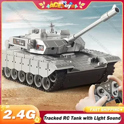 Tracked RC Tank with Light Remote Control Vehicle Battle Large Interactive Remote Control Toy Car Model Electronic Toys for Boys