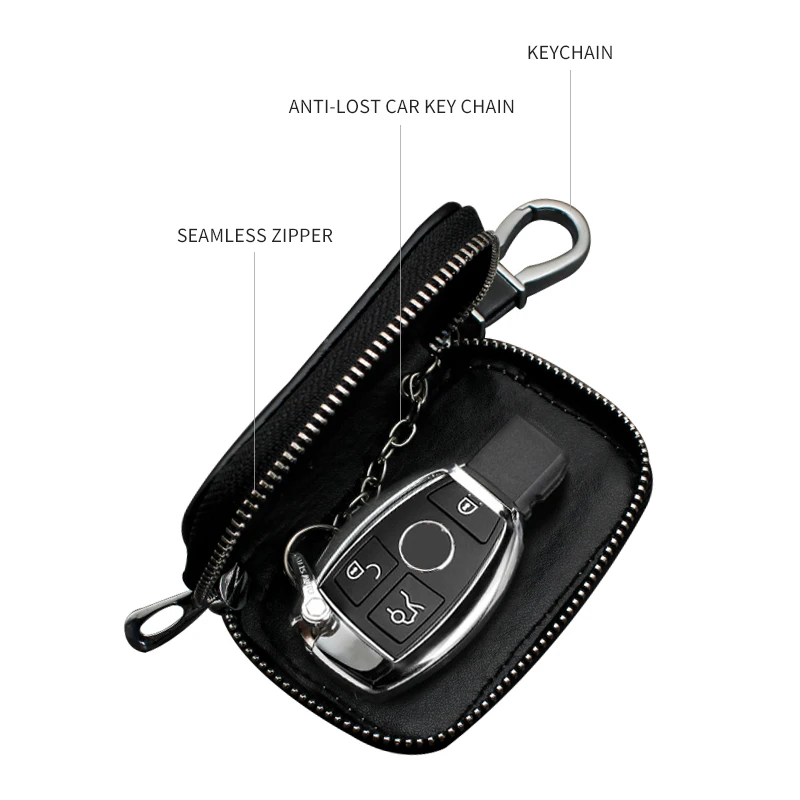 For Mini Cooper S JCW Countryman R56 R53 F56 F55 R60 R57 Auto Accessories Leather Key Wallet Car Key Bag Multi Function Key Case