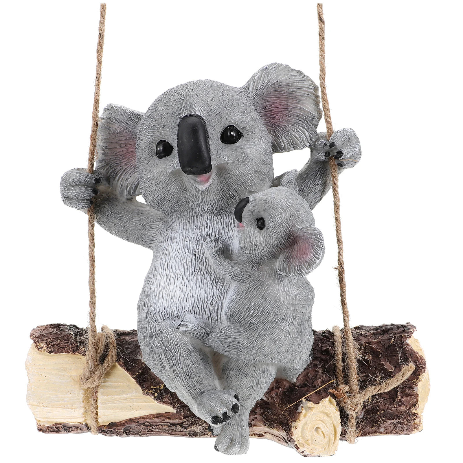 

1Pcs Resin Koala Adornment Garden Outdoor Landscape Yard Decor Durable Grey Craft Ornament High Quality Koala Shaped Decor