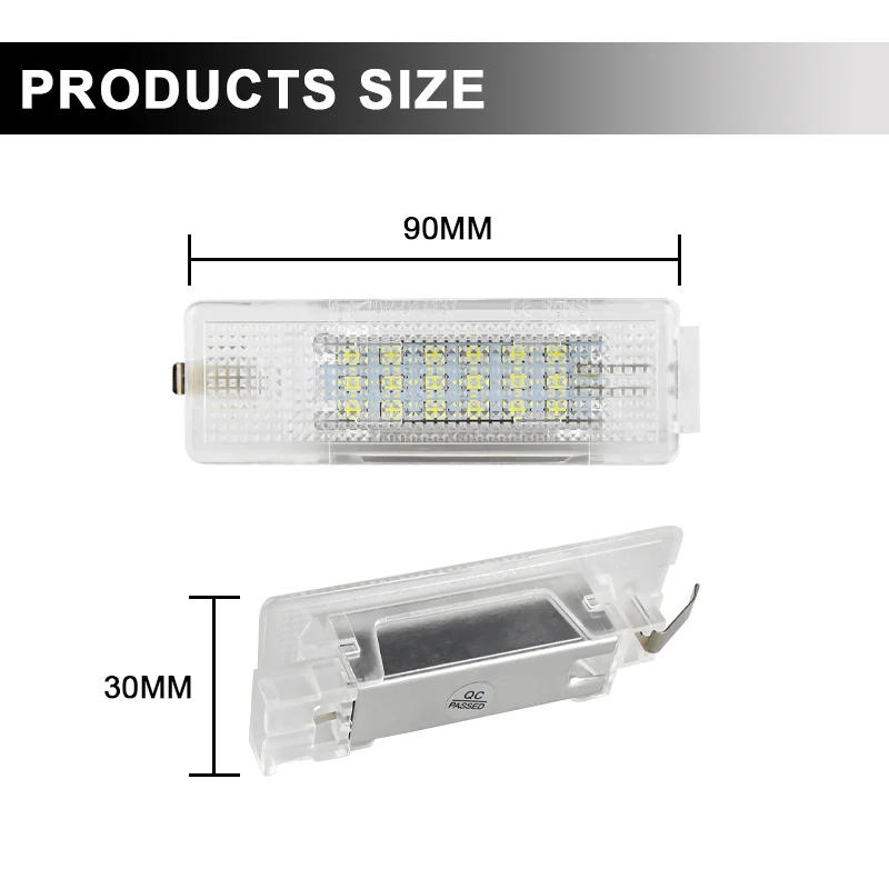 12V LED Luggage Trunk Lamp For Seat Alhambra Altea Cordoba/Vario Ibiza Toledo Leon White Luggage Compartment Light Assembly