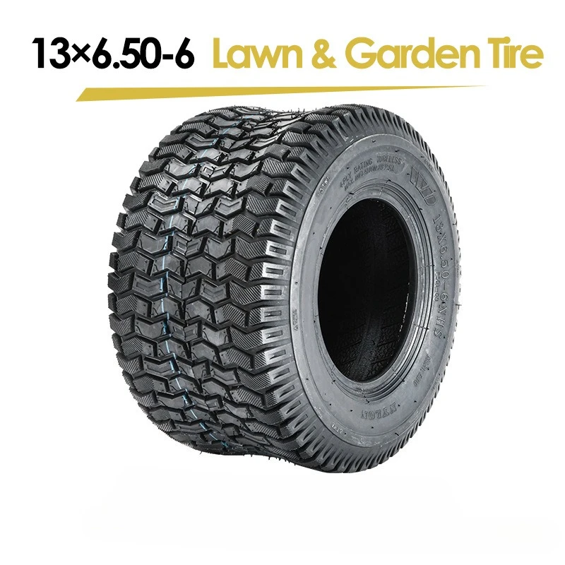 

13x6.50-6 Tubeless Tires 13 Inch Vacuum Tire Lawn Mower Tyres for Golf Cart Mower Utility Vehicle Trailer ATV Accessories