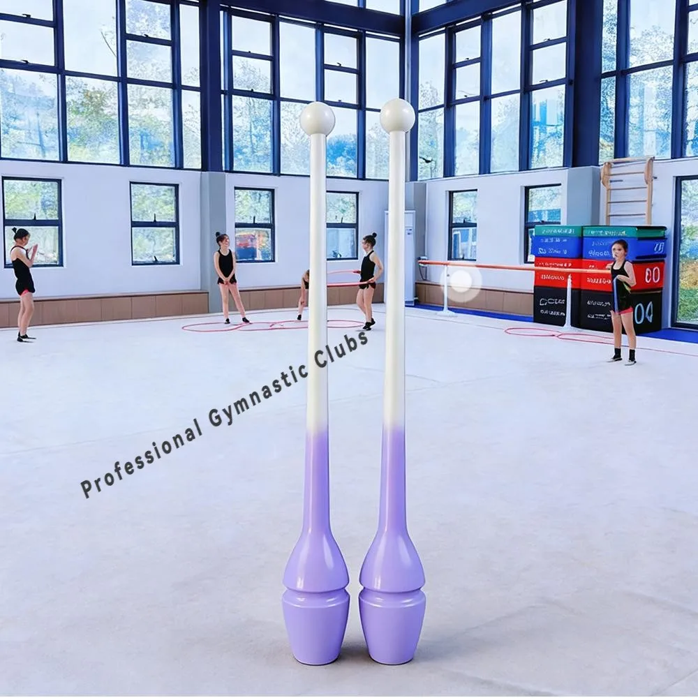 Zweifarbige Ganzgummi-Antirutsch-Gymnastikschlägel für Junior-Training, Tanzstäbe, einsteckbare Schlägel 45cm/17,7 Zoll – Detail 2