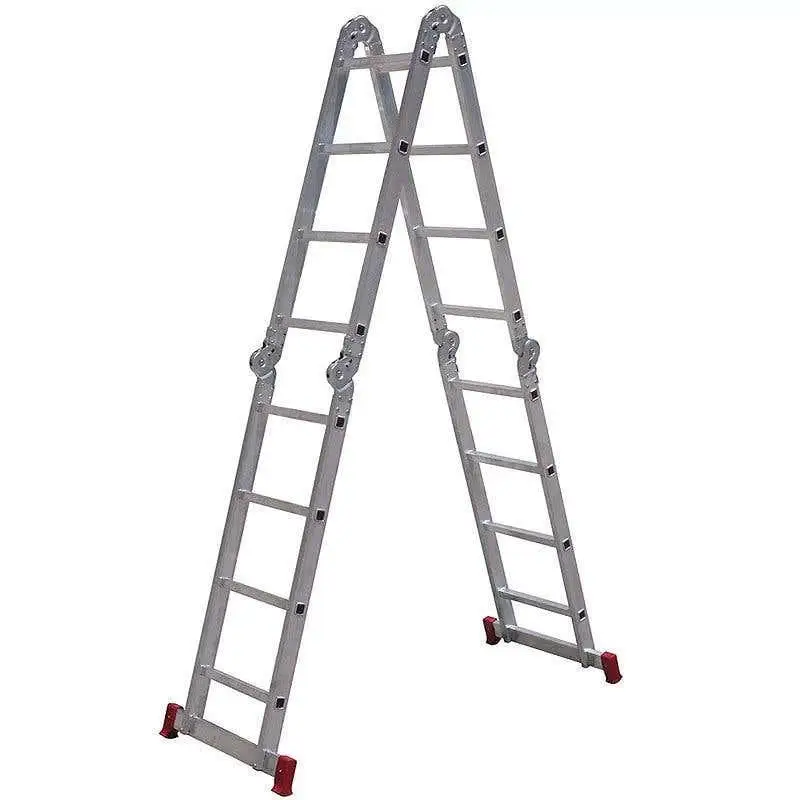 16 Steps Articulated Aluminum Ladder 4,23 Meters With 13 Positions EVALD