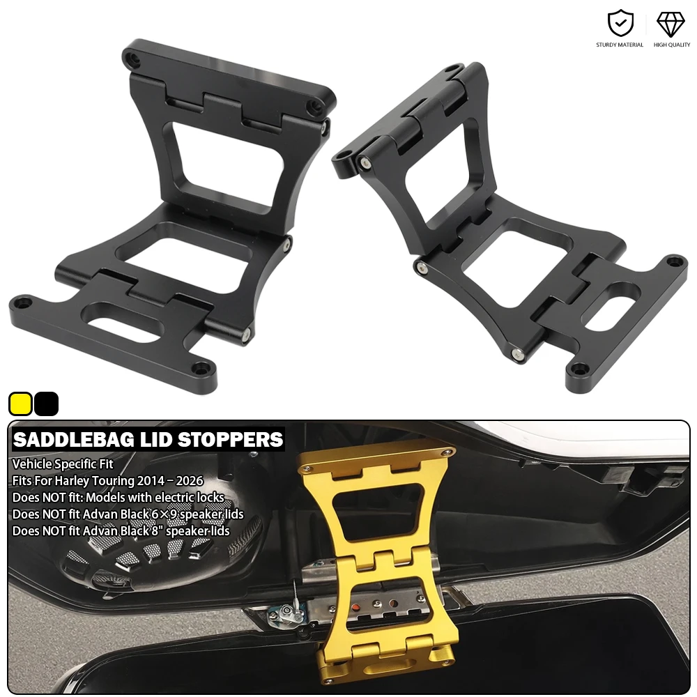 Saddlebag Lid Stoppers Replace OEM Straps Hinge Fits For Harley Electra Glide Road King CVO Street Glide ST/SE Touring 2014-2026