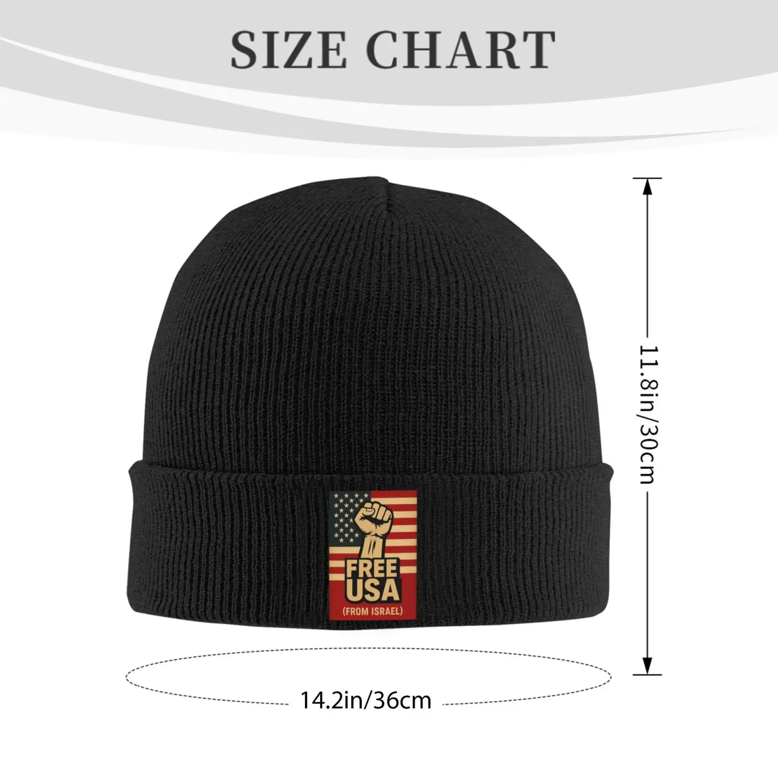Gorro de punto cálido con estampado americano gratis, gorro de Hip Hop para otoño e invierno, gorros para exteriores, gorro Unisex para adultos