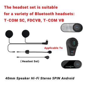 Freedconn-Hard- und Soft-Ohrhörer-Mikrofon-Motorradhelm, Intercom-Zubehör, TCOM-SC, FDC-01VB, Cole, T-Max, T-Rex, jeder Gesichtshelm, 2 in 1 10 Hauptverkauf Wireless Mikrofon Wesse - №6
