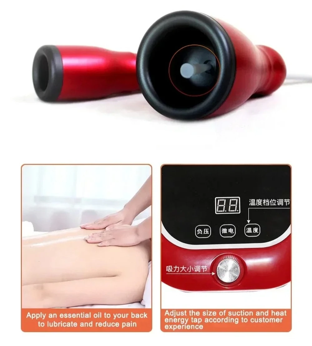 Customizable Massager Body Scraping Massage Smart Electric Vacuum Cupping Heating Suction Cup Device Back Neck