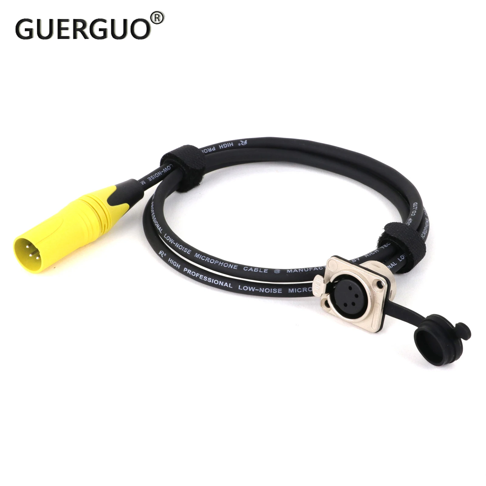 

0.3M-15M D-Type 4Pin XLR Female Panel Mount to Male Pass Through Connector Color Cable - No Solder for Pro Audio Installations