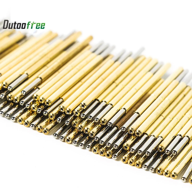 500PCS/Set Spring Test Probe P50-P100 Brass Gold-Plated Phosphorus Brass Gold-Plated Stainless Steel Wire With Box Set